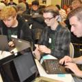 High school students at the Cyber Encounters workshop