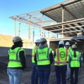 School of Construction Management Technology students at an active work site