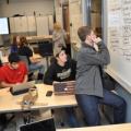 Students in TECH 12000 work on team projects