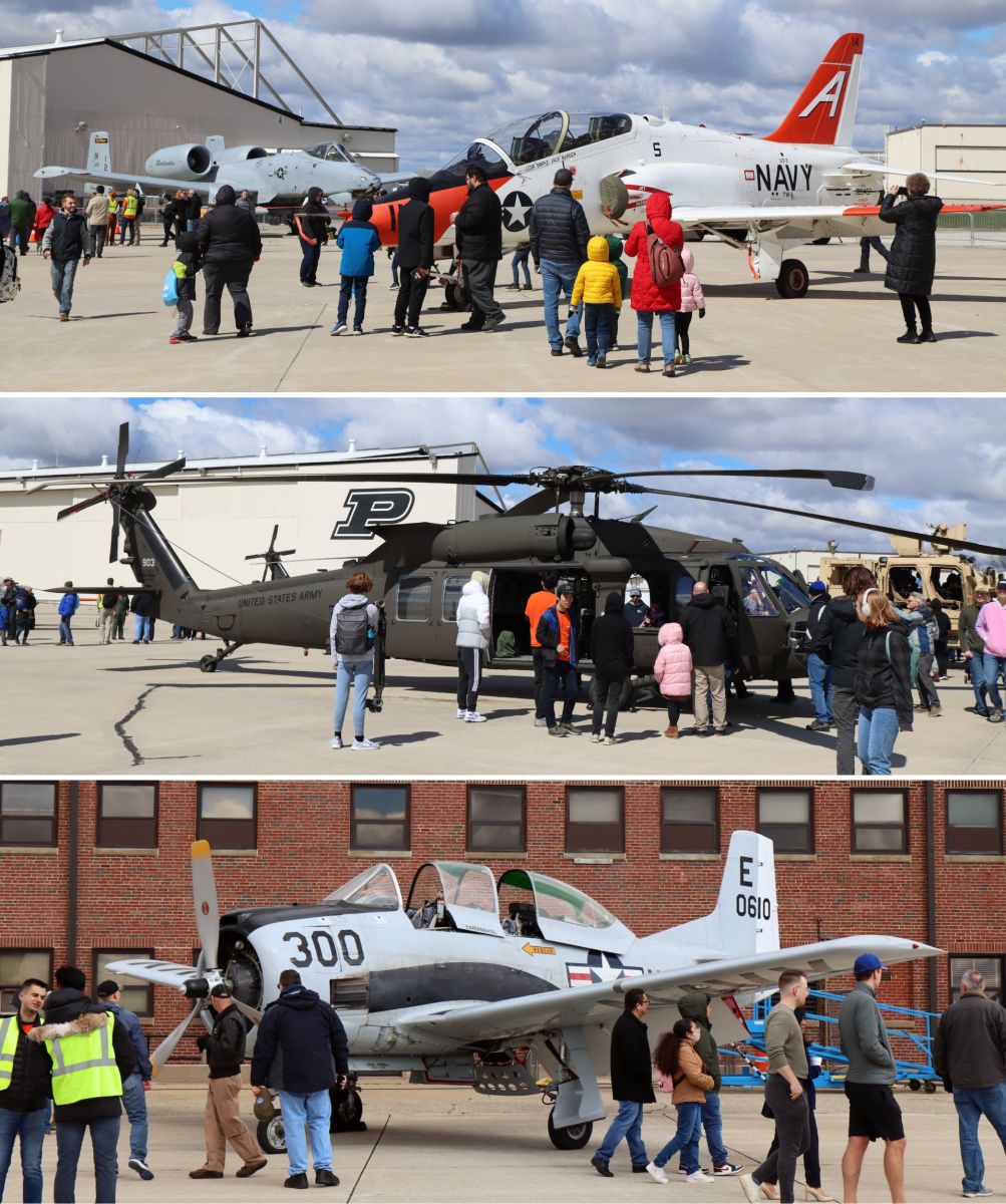 Purdue Aviation Day 2022 also featured both modern and historical military aircraft. (Purdue University photos/John O'Malley) width=