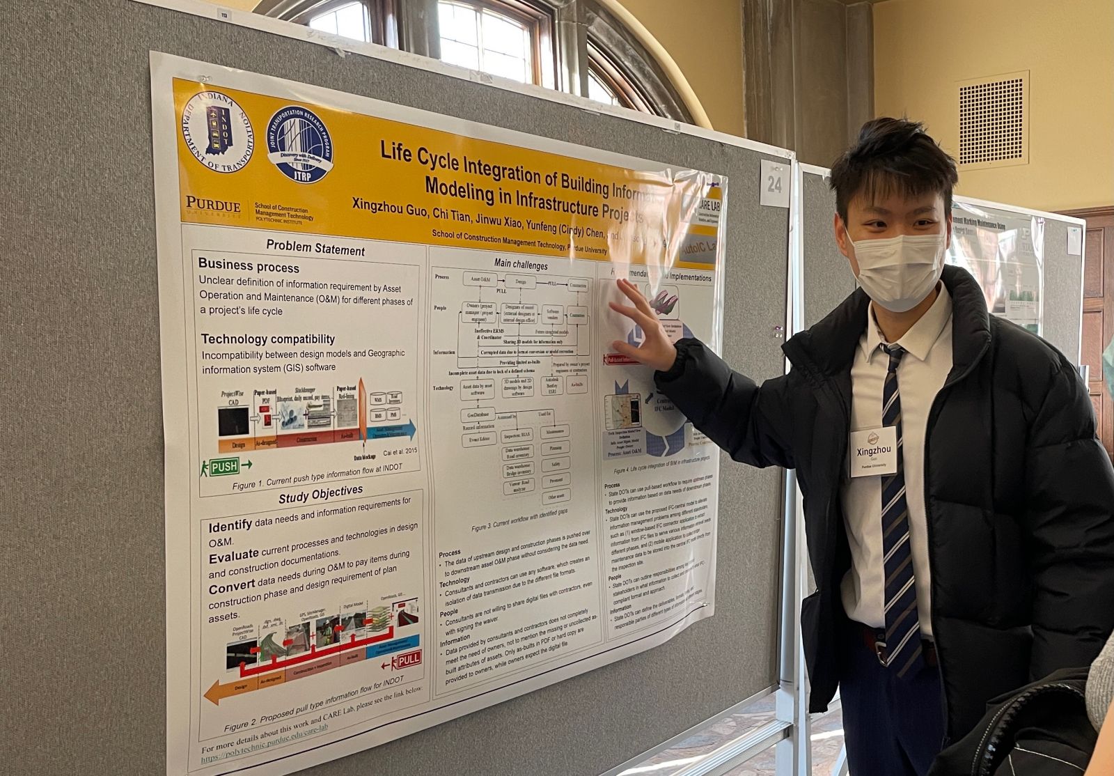Xingzhou presented at CAC poster session 2022 at Purdue.