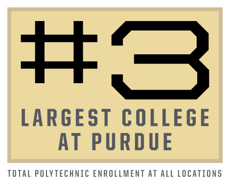 Purdue Polytechnic is the 3rd largest of Purdue University's 10 academic colleges.